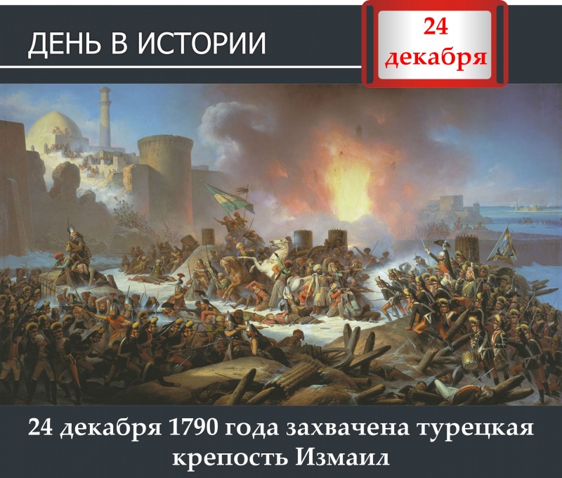 День в истории. 24 декабря 1790 года русскими войсками захвачена турецкая крепость Измаил