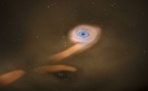 Обнаружена уникальная пара сверхмассивных чёрных дыр